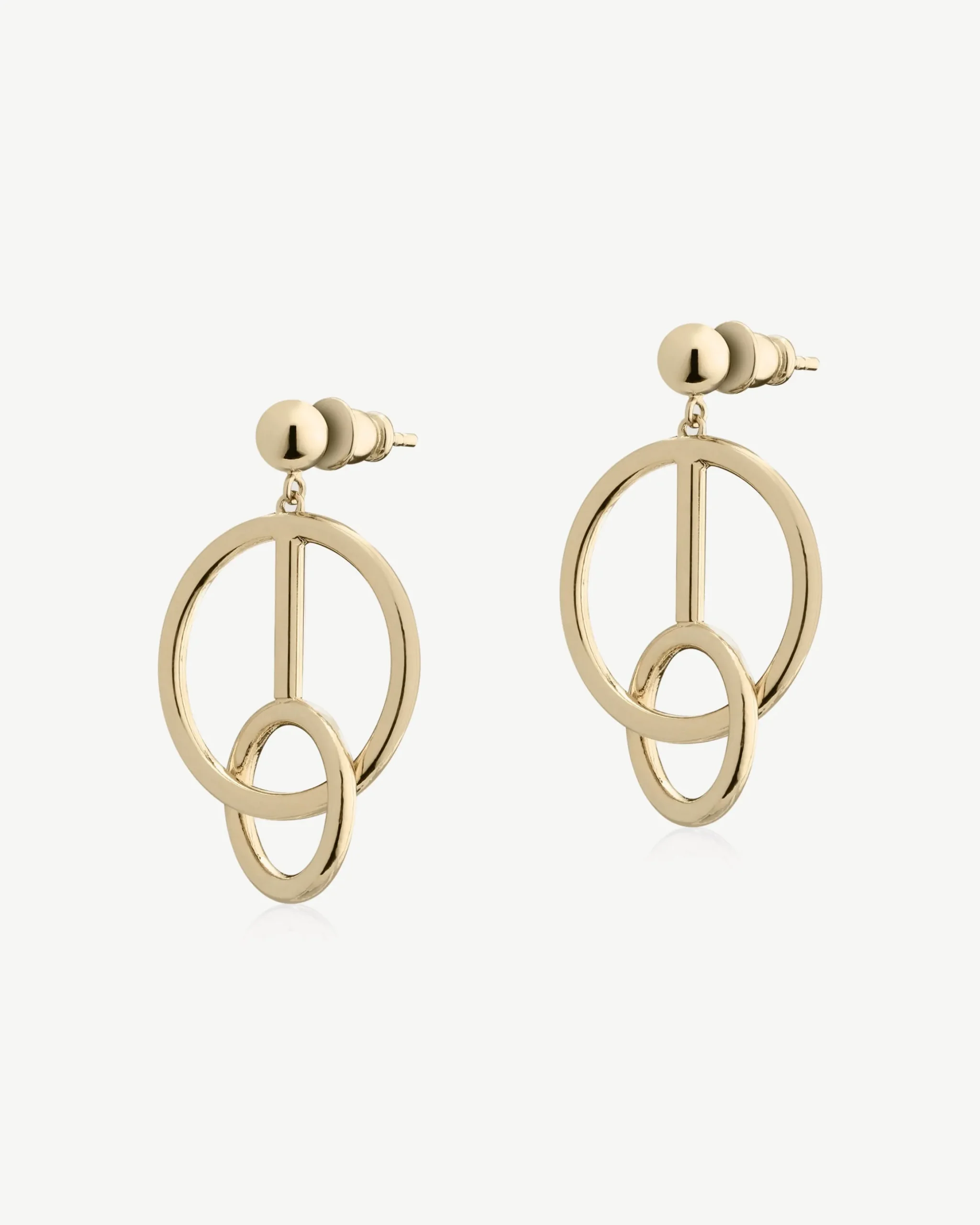 Music Bar Hoop Earrings - 22 Carat Gold Gilded
