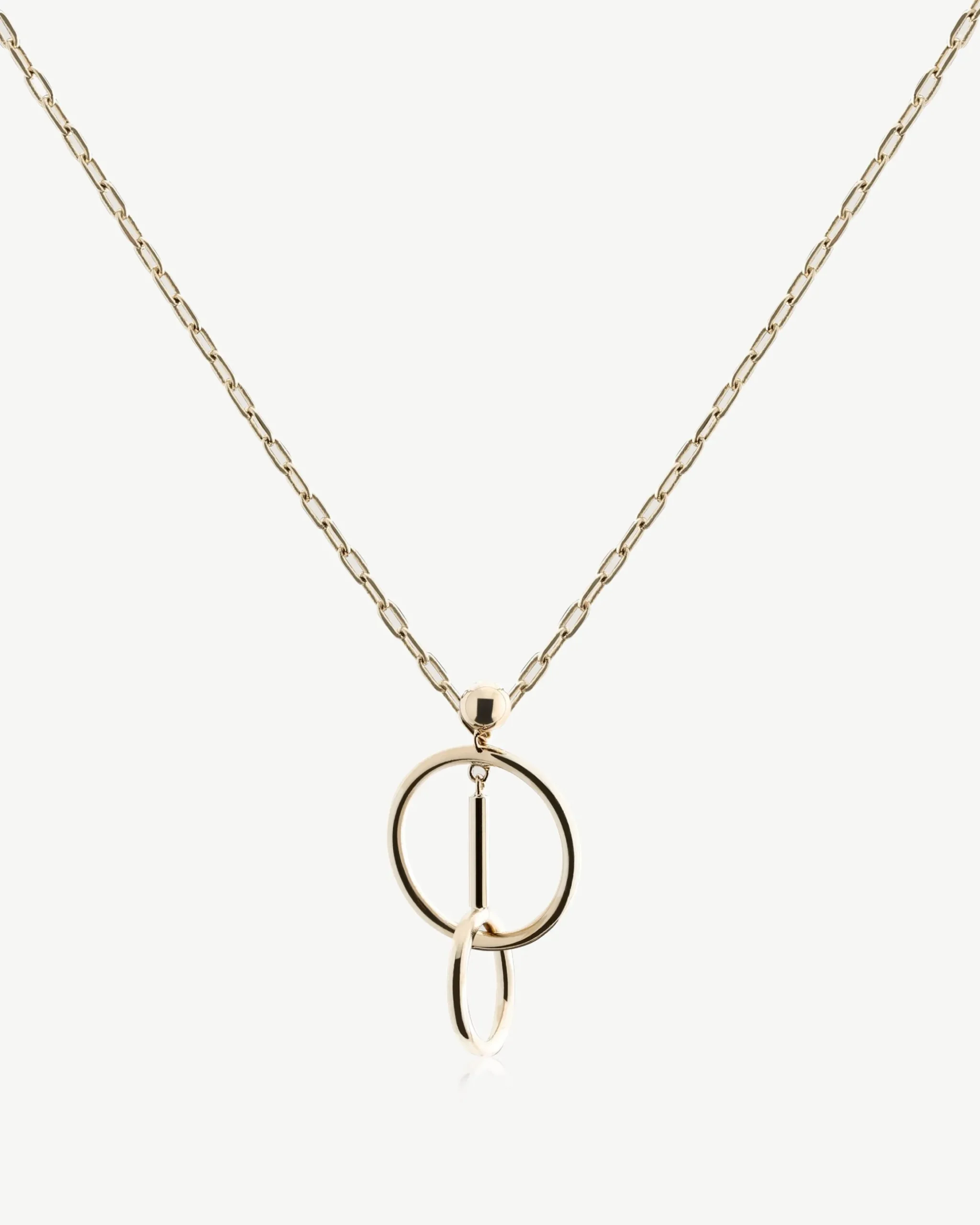 Music Bar Hoop Pendant - 22 Carat Gold Gilded