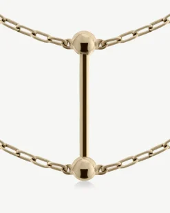 Music Bar Necklace - 22 Carat Gold Gilded