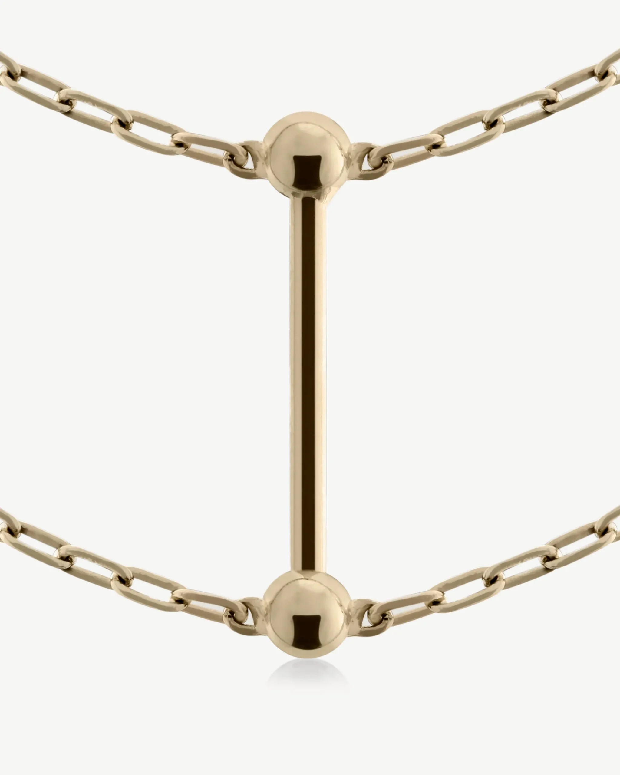 Music Bar Necklace - 22 Carat Gold Gilded